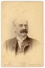 Collection of four vintage cabinet photographs of Harvard University Professors (19th century). 