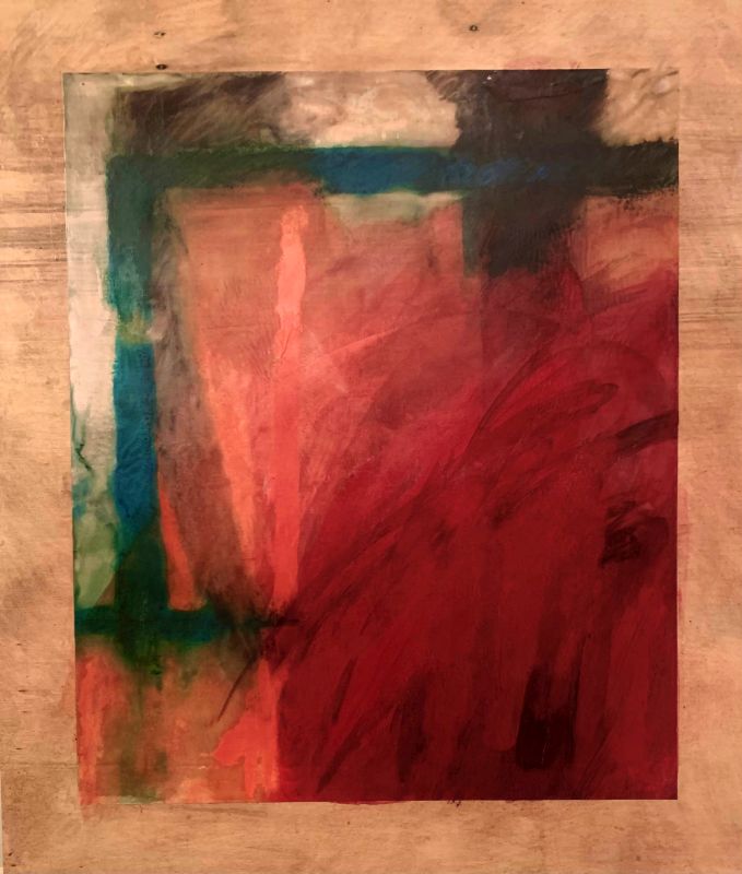 Ratajkowski, Abstract 33.5” x 29”.